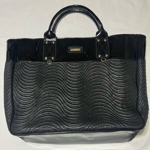 VERSACE PARFUMS Large Quilted Wave Tote Bag